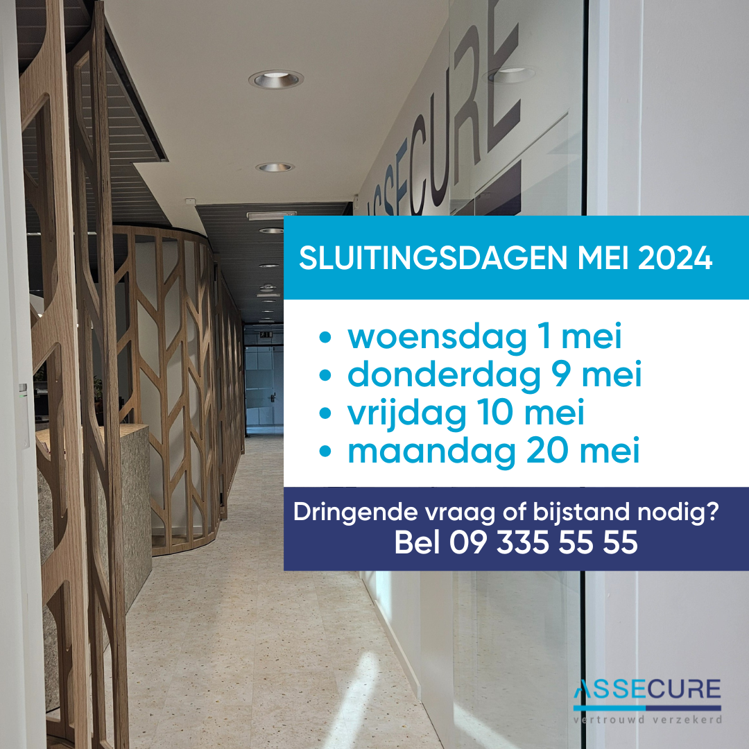 Sluitingsdagen mei 2024
